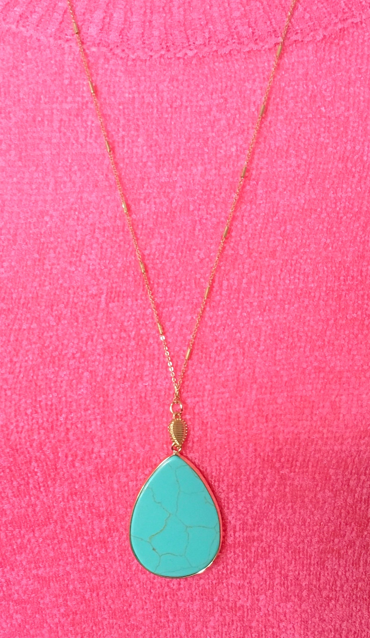 Turquoise teardrop necklace